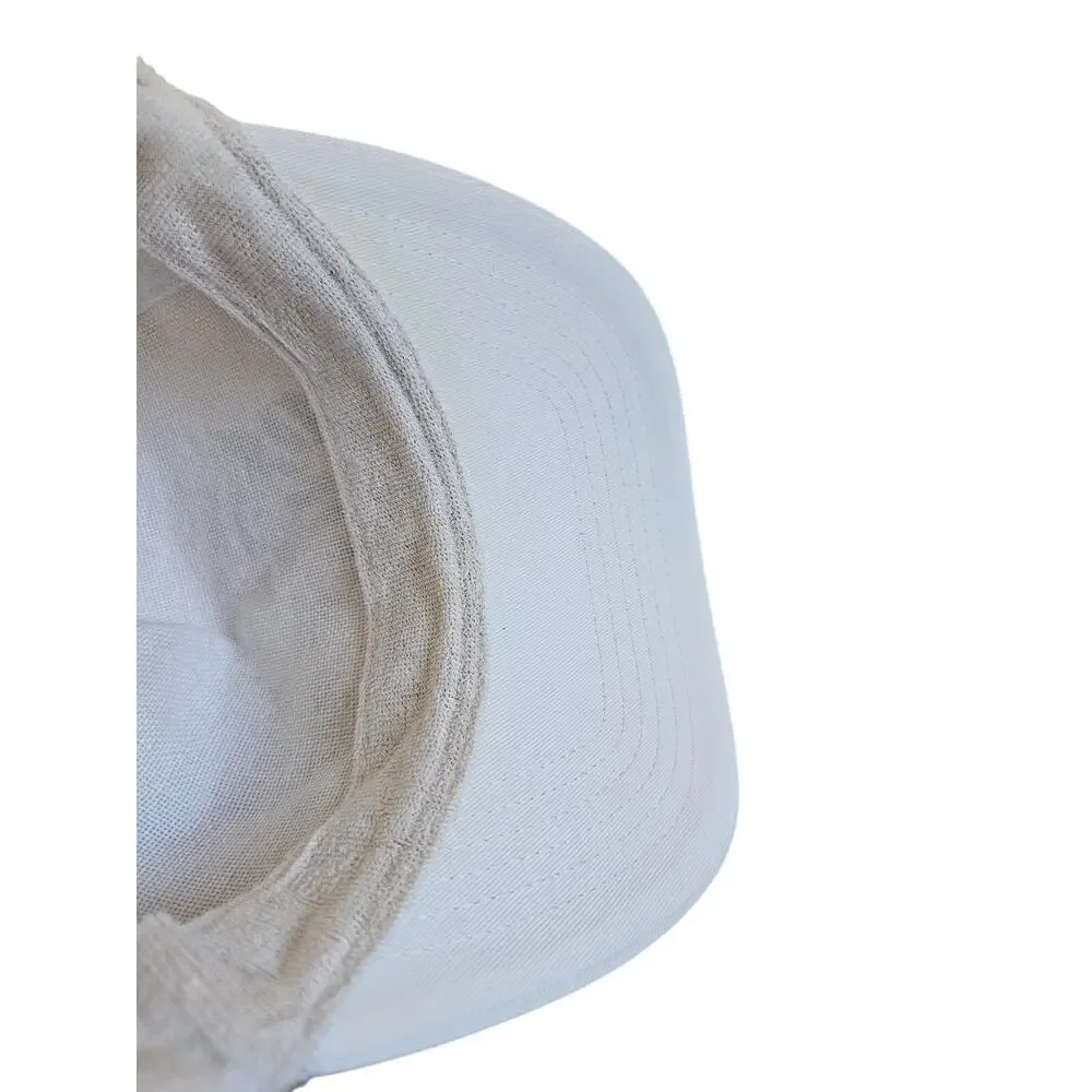 Racoon Hat, Rio Grande Nature Center Cap, Golf Rope, White Snapback 1980s